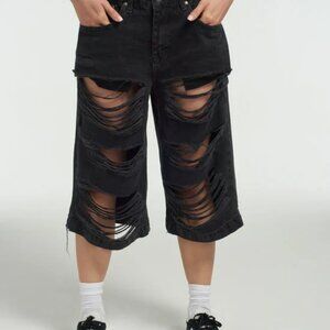 ⚫!!!ISO!!!⚫ The Ragged Priest Shredder Distressed Skater Short